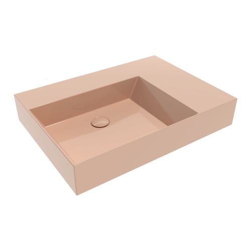 Immagine di Flaminia APPLIGHT 70 lavabo L.70 P.51 cm da appoggio, sospeso e top, con piano rubinetteria, senza troppopieno, colore avana finitura lucido AP7051AV