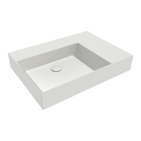 Immagine di Flaminia APPLIGHT 70 lavabo L.70 P.51 cm da appoggio, sospeso e top, con piano rubinetteria, senza troppopieno, colore bianco latte finitura opaco AP7051LAT