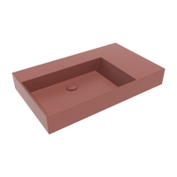 Immagine di Flaminia APPLIGHT 85 lavabo L.85 P.51 cm da appoggio, sospeso e top, con piano rubinetteria, senza troppopieno, colore uva finitura opaco AP8551UV