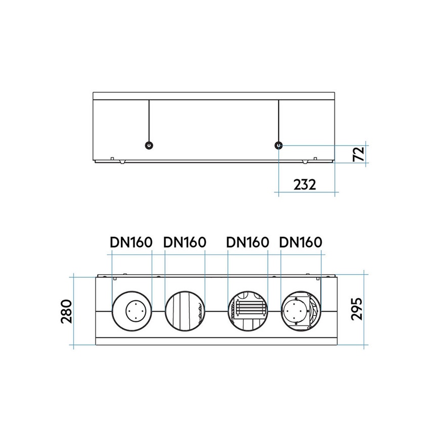 Immagine di Irsap IRSAIR V 220 P unità di ventilazione a doppio flusso con recupero di calore, per installazione a parete, con controllo S URED022VRS00P