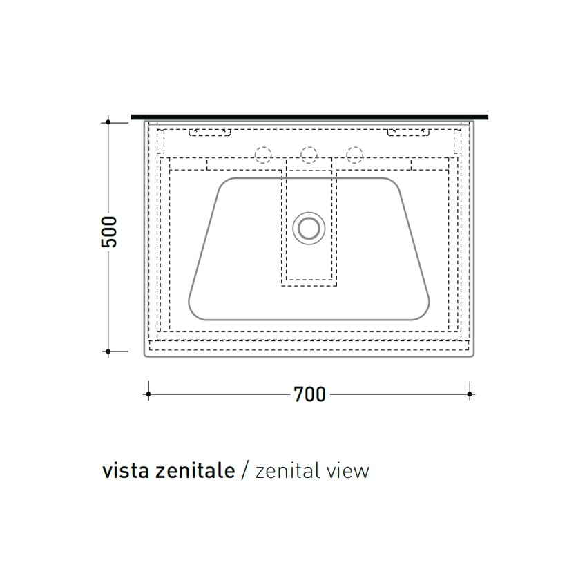 Immagine di Flaminia CUBIKA/BLOOM set con mobile sottolavabo L.70 cm, 2 cassetti, colore bianco finitura opaco e lavabo L.70 cm con troppopieno, colore bianco finitura lucido BCK809LBK+BM70L