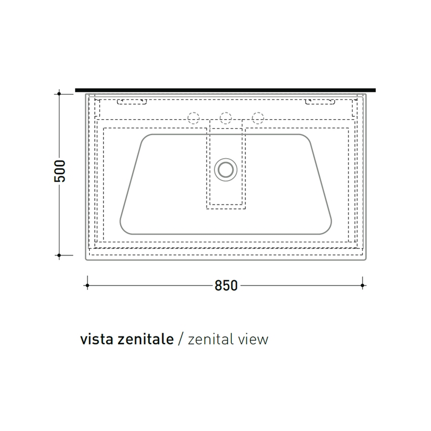 Immagine di Flaminia CUBIKA/BLOOM set con mobile sottolavabo L.85 cm, 1 cassetto, colore bianco finitura opaco e lavabo L.85 cm con troppopieno, colore bianco finitura lucido BCK879LBK+BM85L