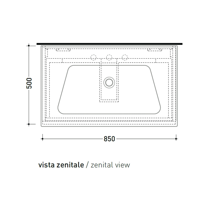 Immagine di Flaminia CUBIKA/BLOOM set con mobile sottolavabo L.85 cm, 2 cassetti, colore bianco finitura opaco e lavabo L.85 cm con troppopieno, colore bianco finitura lucido BCK815LBK+BM85L