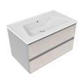 Immagine di Flaminia CUBIKA x BLOOM base sospesa L.85 P.50 cm, con 2 cassetti, per consolle Bloom 85 (non inclusa), finitura fokos sale BCK815GSK
