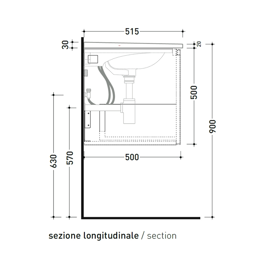 Immagine di Flaminia CUBIKA/BLOOM set con mobile sottolavabo L.120 cm, 1 cassetto, colore bianco finitura opaco e lavabo L.120 cm con troppopieno, colore bianco finitura lucido BCK945LBK+BM120L