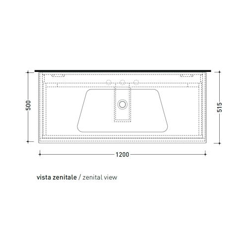 Immagine di Flaminia CUBIKA x BLOOM base sospesa L.120 P.50 cm, con 2 cassetti, per consolle Bloom 120 (non inclusa), colore bianco finitura opaco BCK949LBK