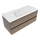 Flaminia CUBIKA x BLOOM base sospesa L.120 P.50 cm, con 2 cassetti, per consolle Bloom 120 (non inclusa), finitura fokos terra BCK949GTK