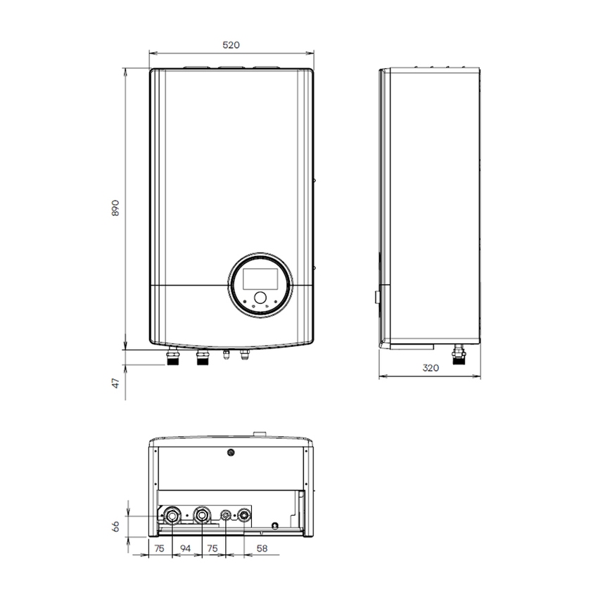 Immagine di Hisense HI-THERMA pompa di calore trifase split aria-acqua per riscaldamento, raffreddamento e produzione ACS | unità interna e unità esterna 14 kW AHW-140HEDS1+AHM-140HEDSAA