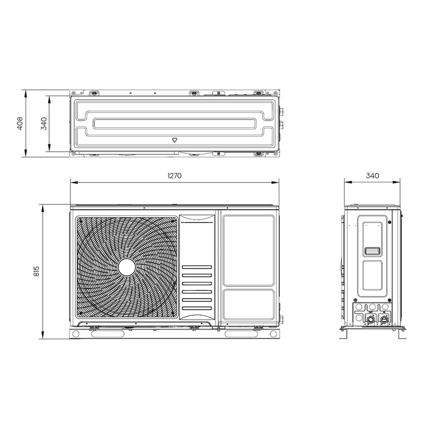 Immagine di Hisense HI-THERMA pompa di calore monoblocco aria-acqua 8 kW, per riscaldamento, raffrescamento, produzione ACS AHZ-080HCDS1