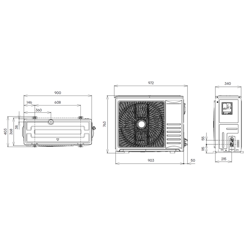 Immagine di Hisense HI-THERMA pompa di calore split aria-acqua per riscaldamento, raffreddamento e produzione ACS | unità interna e unità esterna 6 kW AHM-060HCDSAA+AHW-060HCDS1