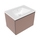 Flaminia CUBIKA/BLOOM set con mobile sottolavabo L.70 cm, 1 cassetto, colore cipria finitura opaco e lavabo L.70 cm con troppopieno, colore bianco finitura lucido BCK876KLC+BM70L