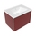 Flaminia CUBIKA/BLOOM set con mobile sottolavabo L.70 cm, 1 cassetto, colore bordeaux finitura opaco e lavabo L.70 cm con troppopieno, colore bianco finitura lucido BCK876LRK+BM70L