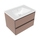 Flaminia CUBIKA/BLOOM set con mobile sottolavabo L.70 cm, 2 cassetti, colore cipria finitura opaco e lavabo L.70 cm con troppopieno, colore bianco finitura lucido BCK809KLC+BM70L