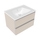 Flaminia CUBIKA/BLOOM set con mobile sottolavabo L.70 cm, 2 cassetti, colore juta finitura opaco e lavabo L.70 cm con troppopieno, colore bianco finitura lucido BCK809LJK+BM70L