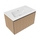 Flaminia CUBIKA/BLOOM set con mobile sottolavabo L.85 cm, 1 cassetto, finitura rovere naturale greca e lavabo L.85 cm con troppopieno, colore bianco finitura lucido BCK879LLK+BM85L