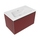 Flaminia CUBIKA/BLOOM set con mobile sottolavabo L.85 cm, 1 cassetto, colore bordeaux finitura opaco e lavabo L.85 cm con troppopieno, colore bianco finitura lucido BCK879LRK+BM85L