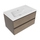 Flaminia CUBIKA/BLOOM set con mobile sottolavabo L.85 cm, 2 cassetti, finitura fokos terra e lavabo L.85 cm con troppopieno, colore bianco finitura lucido BCK815GTK+BM85L