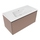 Flaminia CUBIKA/BLOOM set con mobile sottolavabo L.105 cm, 1 cassetto, colore cipria finitura opaco e lavabo L.105 cm con troppopieno, colore bianco finitura lucido BCK893KLC+BM105L