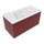 Flaminia CUBIKA/BLOOM set con mobile sottolavabo L.105 cm, 1 cassetto, colore bordeaux finitura opaco e lavabo L.105 cm con troppopieno, colore bianco finitura lucido BCK893LRK+BM105L