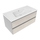 Flaminia CUBIKA/BLOOM set con mobile sottolavabo L.105 cm, 2 cassetti, finitura fokos sale e lavabo L.105 cm con troppopieno, colore bianco finitura lucido BCK839GSK+BM105L