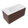Flaminia CUBIKA/BLOOM set con mobile sottolavabo L.105 cm, 2 cassetti, finitura noce greca e lavabo L.105 cm con troppopieno, colore bianco finitura lucido BCK839LNK+BM105L