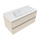 Flaminia CUBIKA/BLOOM set con mobile sottolavabo L.105 cm, 2 cassetti, colore juta finitura opaco e lavabo L.105 cm con troppopieno, colore bianco finitura lucido BCK839LJK+BM105L