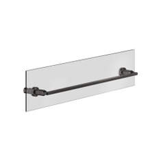 Immagine di Gessi INCISO ACCESSORIES maniglia e portasalvietta L.60 cm, per vetro, finitura black metal brushed PVD 58617#707