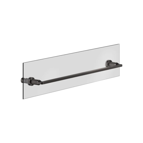 Immagine di Gessi INCISO ACCESSORIES maniglia e portasalvietta L.60 cm, per vetro, finitura black metal brushed PVD 58617#707