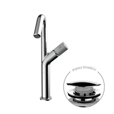 Immagine di Bossini PLY miscelatore monocomando H.31 cm per lavabo, con scarico 1"1/4 click-clack, finitura cromo Z00903000030005