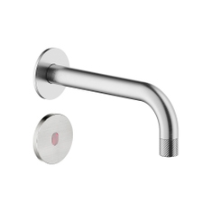 Immagine di Nobili VELIS rubinetto con comando a infrarossi P.21.2 cm, senza scarico, corpo incasso incluso, finitura inox spazzolato IRAV00158/RSIX