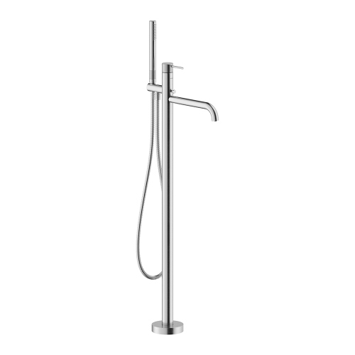 Immagine di Nobili RESPIRO miscelatore monocomando per vasca, a 2 vie, con deviaotre, doccetta e flessibile, senza corpo incasso, finitura inox spazzolato WE00180/RSIX