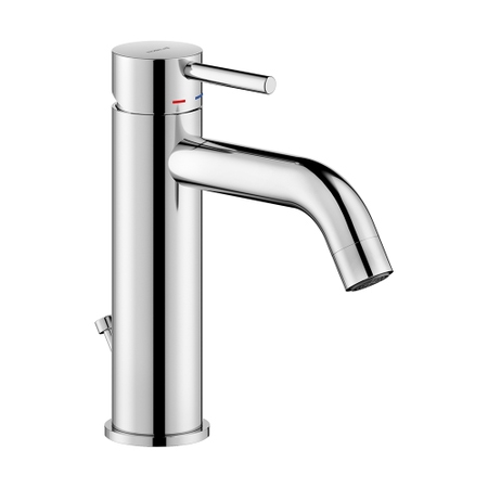 Immagine di Nobili LIVE miscelatore monocomando H.18 cm per lavabo, con scarico e sistema Snap, finitura cromo LV00118/15CR