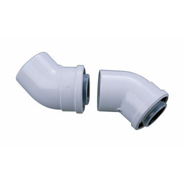 curva fumi 45° coassiale