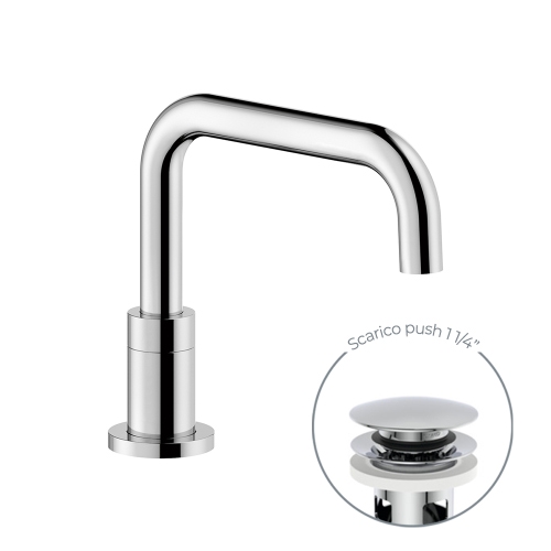 Immagine di Nobili LIVE bocca per miscelatore monocomando per lavabo, con scarico 1 1/4" push, finitura cromo AV00156/23CR