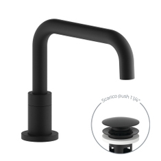 Immagine di Nobili LIVE bocca per miscelatore monocomando per lavabo, con scarico 1 1/4" push, colore mora finitura opaco AV00156/23BM