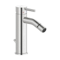 Immagine di Nobili LIVE miscelatore monocomando per bidet, con scarico 1 1/4" con sistema Snap, finitura inox spazzolato LV00119/15IX