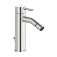 Immagine di Nobili LIVE miscelatore monocomando per bidet, con scarico 1 1/4" con sistema Snap, finitura inox spazzolato LV00119/15IX