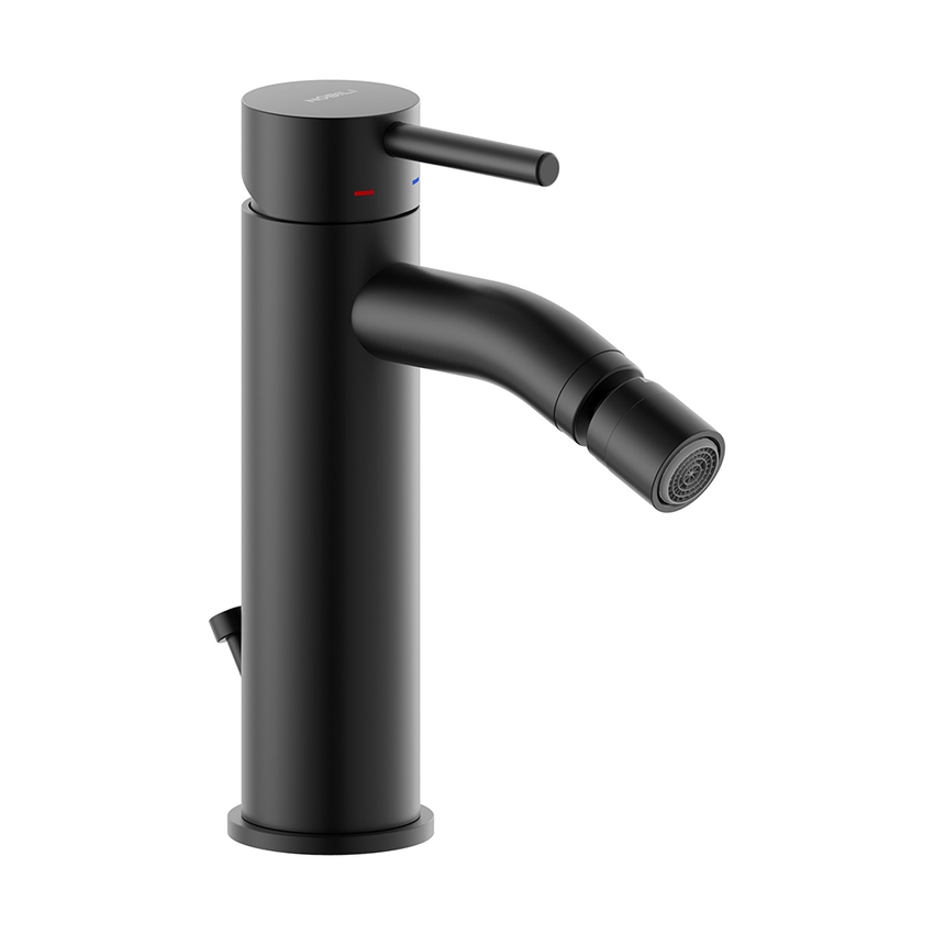 Immagine di Nobili LIVE miscelatore monocomando per bidet, con scarico 1 1/4" con sistema Snap, colore mora finitura opaco LV00119/15BM