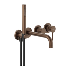 Immagine di Nobili LIVE miscelatore vasca solo parte esterna monocomando incasso a 2 vie, colore tabacco finitura opaco WEBK110/91TTA