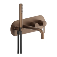 Immagine di Nobili LIVE miscelatore vasca solo parte esterna monocomando incasso a 2 vie, colore tabacco finitura opaco WEBK110/90TTA