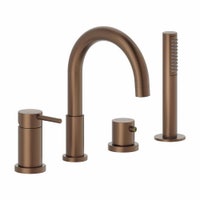 Immagine di Nobili LIVE miscelatore monocomando bordo vasca, colore tabacco finitura opaco WEBK110/9TTA