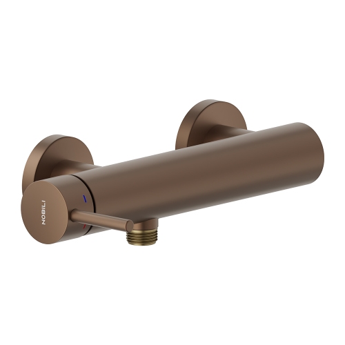 Immagine di Nobili LIVE miscelatore doccia monocomando esterno, colore tabacco finitura opaco LV00130TA