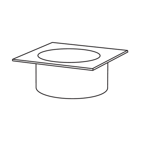 Immagine di Cielo ELLE TONDA lavabo quadrato 50 cm, con foro per rubinetteria, colore bianco finitura lucido ELLAT