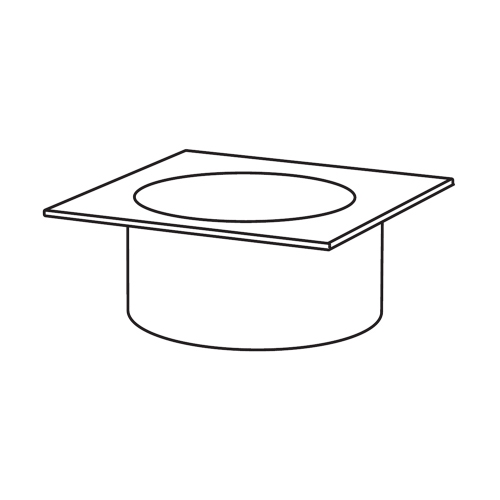 Immagine di Cielo ELLE TONDA lavabo quadrato 50 cm, con foro per rubinetteria, colore brina finitura opaco ELLATBR