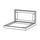 Cielo ELLE struttura in acciaio L.54 cm per lavabo, colore nero finitura opaco ELSTTNM