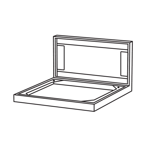 Immagine di Cielo ELLE set con lavabo quadrato 50 cm monoforo e alzatina in ceramica, colore brina finitura opaco, e struttura per lavabo in acciaio, colore nero finitura opaco ELLATBR+ELP50BR+ELSTTNM