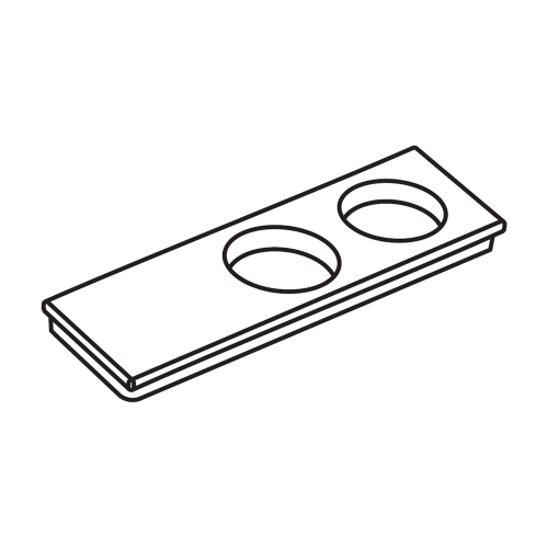 Immagine di Cielo ELLE mensola in Solid Surface per bicchiere e dispenser, colore bianco finitura opaco ELM50