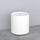 Cielo ELLE OTTO TONDO pouf contenitore in Solid Surface, con 4 ruote, senza coperchio, colore bianco finitura opaco ELOTBI