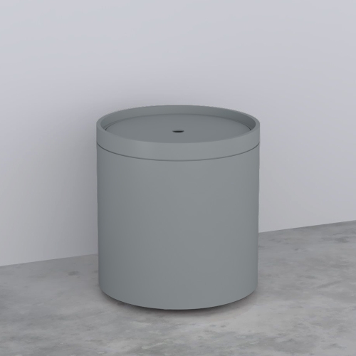 Immagine di Cielo ELLE OTTO TONDO coperchio in legno laccato, senza pouf, colore brina finitura opaco ELCTLBR