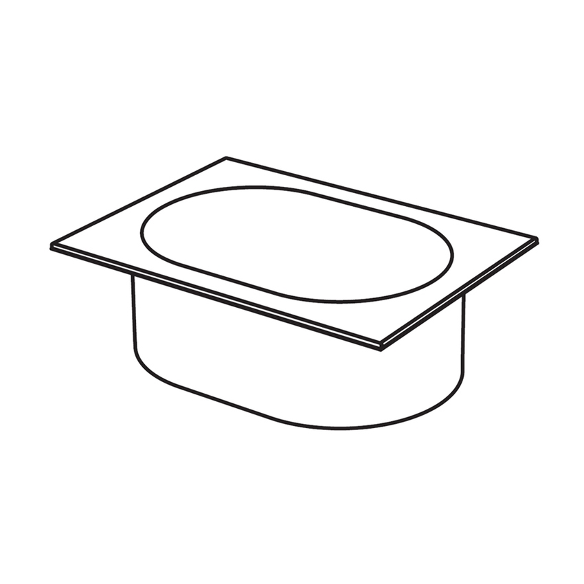 Immagine di Cielo ELLE OVALE lavabo rettangolare L.70 P.50 cm, con foro per rubinetteria, colore bianco finitura lucido EKLAO